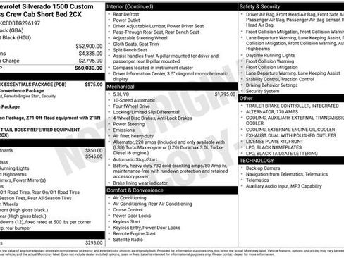New 2026 Chevrolet Silverado 1500 Custom Trail Boss w/ LPO, Dark Essentials Package AWD/4WD image 2