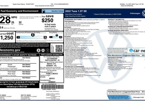 Certified 2022 Volkswagen Taos SE image 47