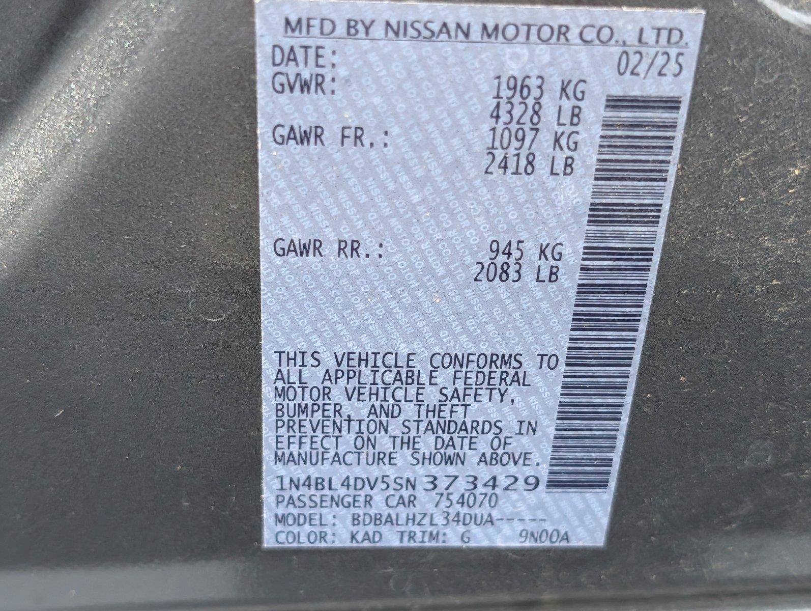 Used 2025 Nissan Altima 2.5 SV FWD image 35