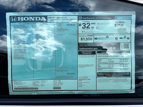 New 2026 Honda Accord LX image 18