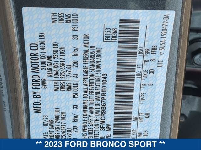 Certified 2023 Ford Bronco Sport Big Bend w/ Convenience Package AWD/4WD image 24