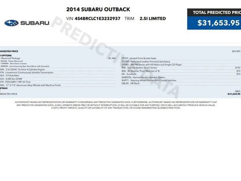 Used 2014 Subaru Outback 2.5i Limited AWD/4WD image 38