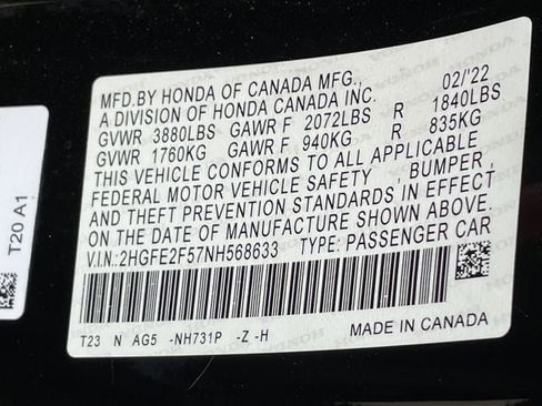 Used 2022 Honda Civic Sport image 29