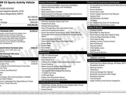 Used 2020 BMW X3 sDrive30i w/ Premium Package image 32