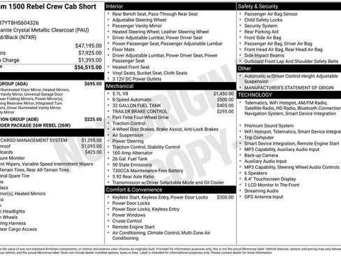 Used 2017 RAM 1500 Rebel w/ Luxury Group AWD/4WD image 6