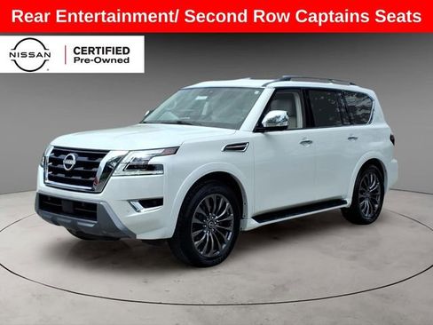 Certified 2023 Nissan Armada Platinum w/ Captain's Chairs Package AWD/4WD image 1