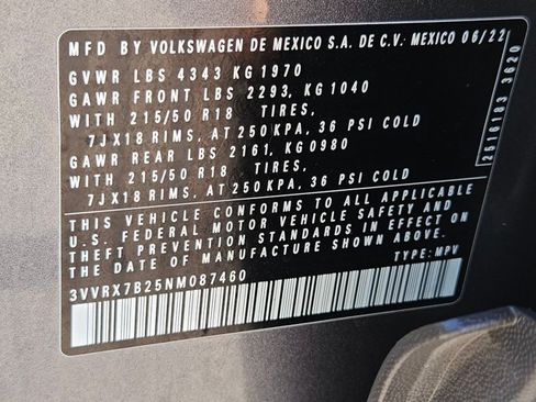 Used 2022 Volkswagen Taos SE FWD image 29