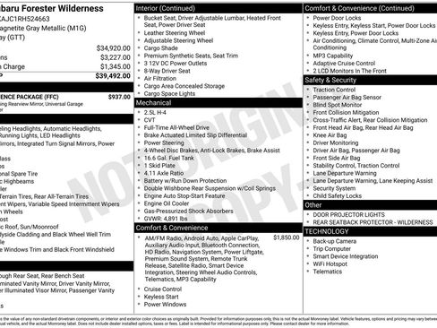 Used 2024 Subaru Forester Wilderness w/ Convenience Package image 3