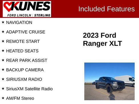 Used 2023 Ford Ranger XLT w/ Equipment Group 302A High image 2