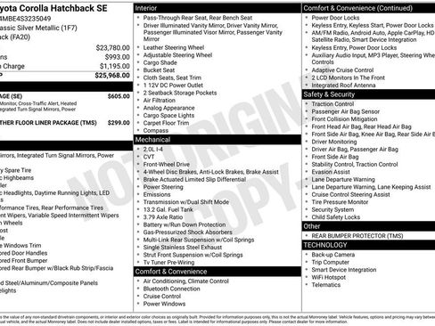 Used 2025 Toyota Corolla SE w/ SE Package image 3