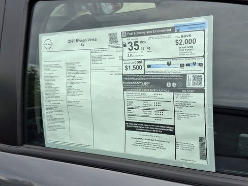 New 2025 Nissan Versa SV w/ Trunk Package image 5