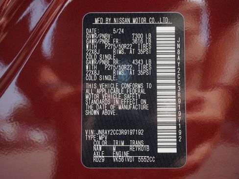 Used 2024 Nissan Armada Platinum w/ Cargo Package image 41