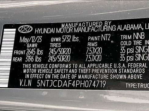 Used 2023 Hyundai Santa Cruz Night w/ Launch Package image 35