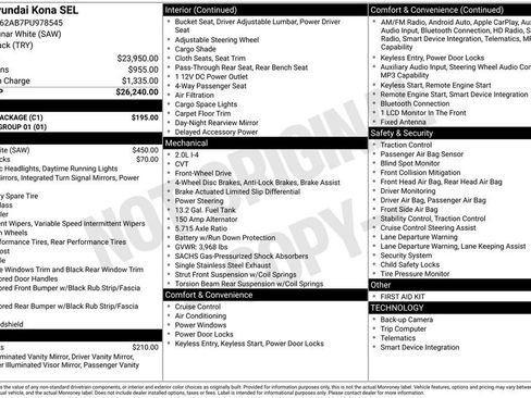 Used 2023 Hyundai Kona SEL w/ Cargo Package FWD image 16