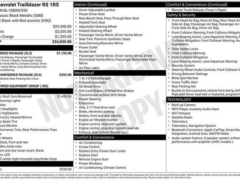 Used 2025 Chevrolet TrailBlazer RS w/ Convenience Package AWD/4WD image 2