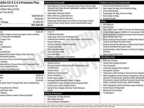 New 2026 MAZDA CX-5 2.5 S w/ Premium Plus Package AWD/4WD image 34