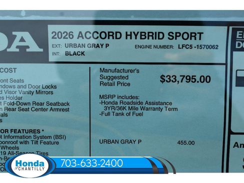 New 2026 Honda Accord Hybrid Sport-L image 37