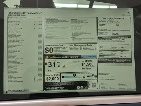 New 2026 BMW 330i 330i NA w/ Convenience Package image 32