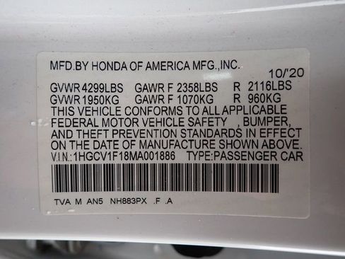 Used 2021 Honda Accord LX image 12