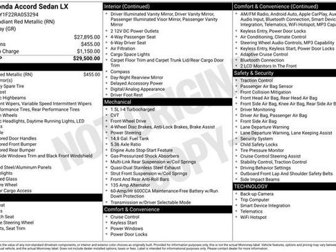 Used 2024 Honda Accord LX image 37