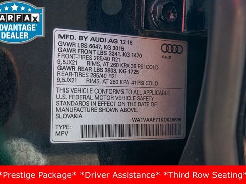 Used 2019 Audi Q7 3.0T Prestige w/ Prestige Package image 36