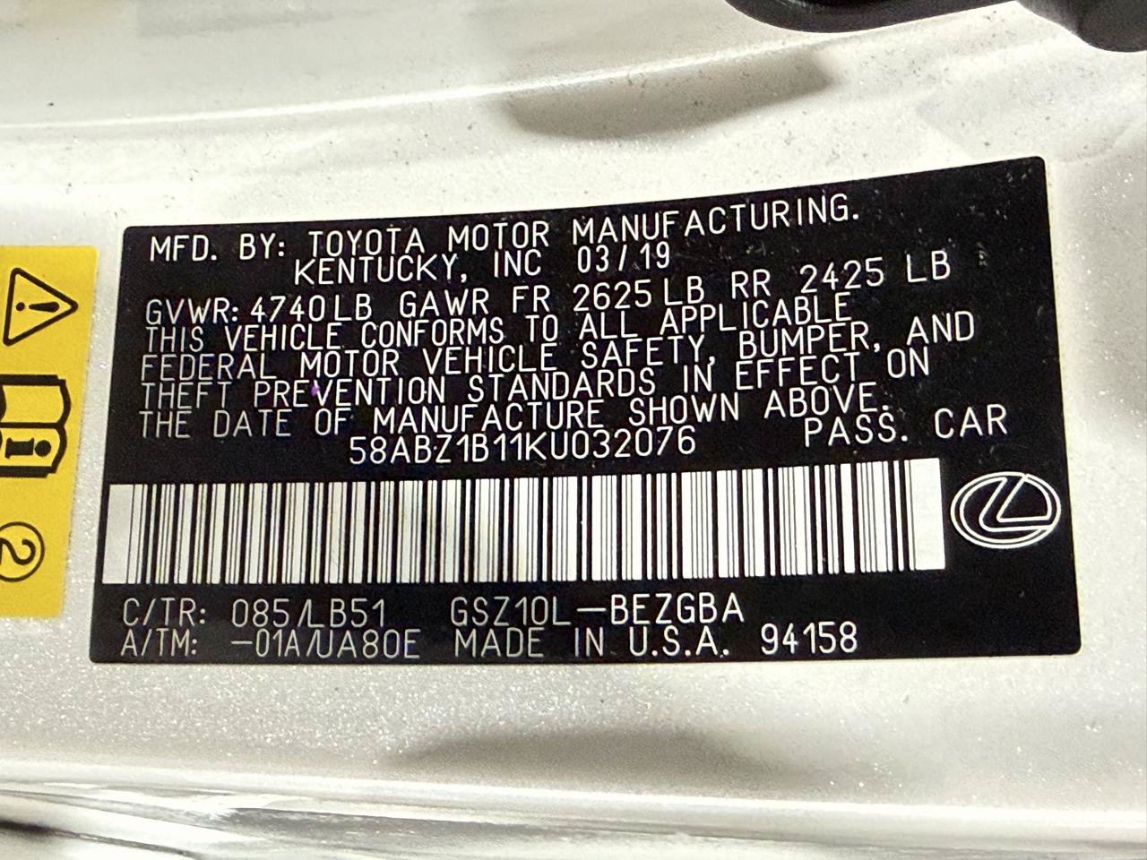 Used 2019 Lexus ES 350 FWD image 35