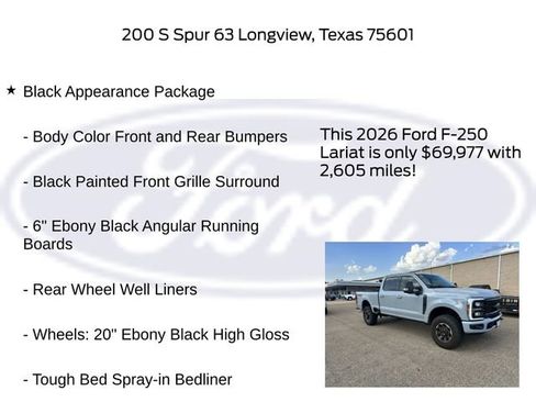 Used 2026 Ford F250 Lariat w/ Tremor Off-Road Package AWD/4WD image 6