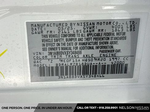 Certified 2025 Nissan Sentra SR FWD image 30