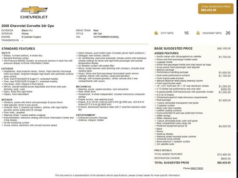 Used 2008 Chevrolet Corvette Coupe w/ Preferred Equipment Group RWD image 51