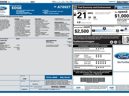Used 2014 Ford Edge Limited AWD/4WD image 9