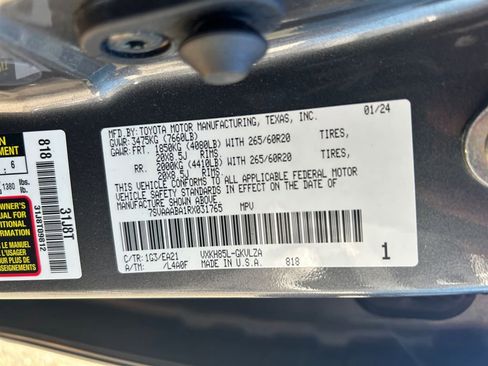Used 2024 Toyota Sequoia Limited w/ TRD Off-Road Package AWD/4WD image 35