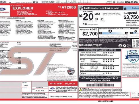 Certified 2024 Ford Explorer ST w/ Equipment Group 401A AWD/4WD image 31