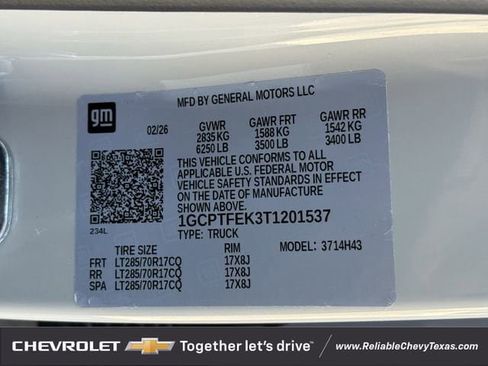 Used 2026 Chevrolet Colorado ZR2 w/ Technology Package image 36