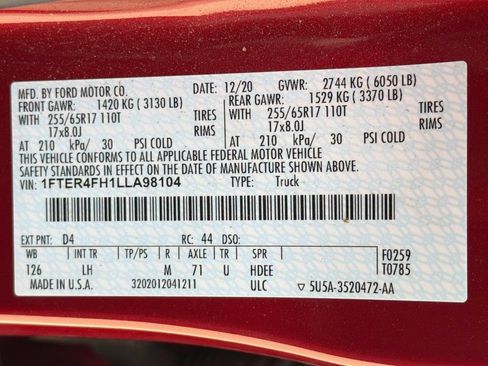 Used 2020 Ford Ranger XLT w/ Equipment Group 301A Mid AWD/4WD image 28
