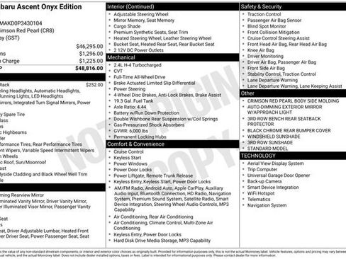 Used 2023 Subaru Ascent Onyx Edition Limited image 36