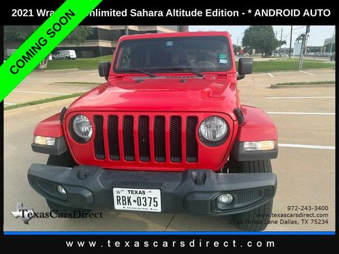 Used 2021 Jeep Wrangler Unlimited Sahara AWD/4WD image 3