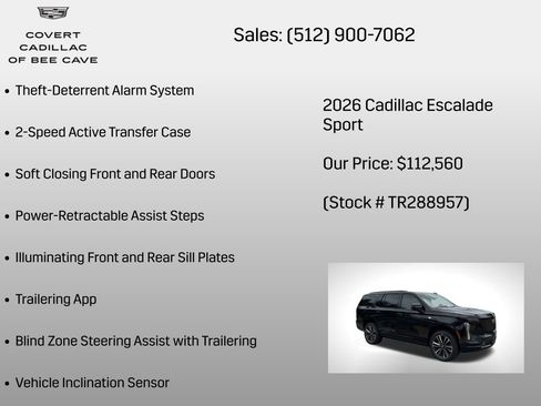 New 2026 Cadillac Escalade Sport w/ Touring Package image 30