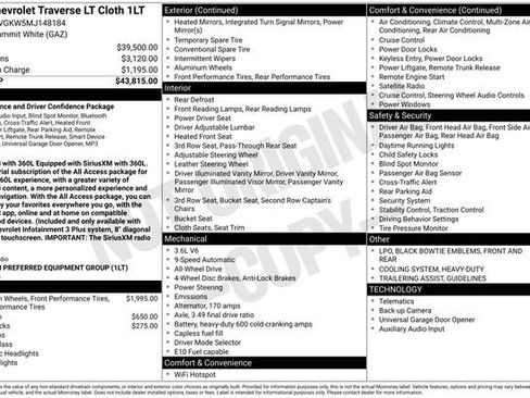 Used 2021 Chevrolet Traverse LT AWD/4WD image 3