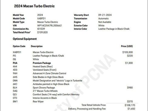Certified 2024 Porsche Macan Turbo Electric AWD/4WD image 9
