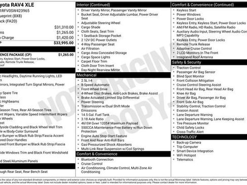 Used 2025 Toyota RAV4 XLE w/ Convenience Package FWD image 28