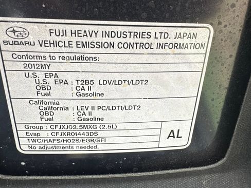 Used 2012 Subaru Outback 2.5i Premium w/ All-Weather Pkg image 12