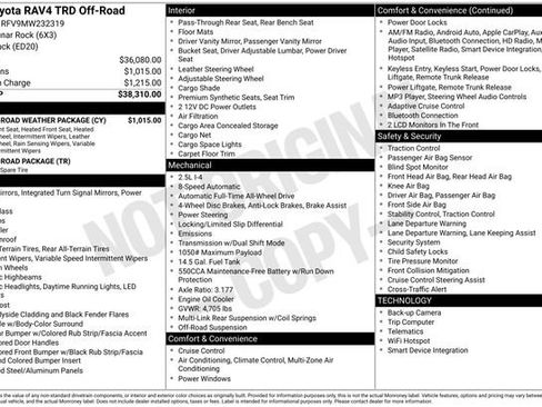 Used 2021 Toyota RAV4 TRD Off-Road w/ TRD Off-Road Weather Package image 37