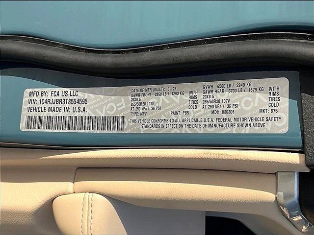 New 2026 Jeep Grand Cherokee L Limited w/ Limited Altitude Package RWD image 14