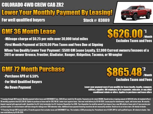 New 2026 Chevrolet Colorado ZR2 w/ Technology Package image 2