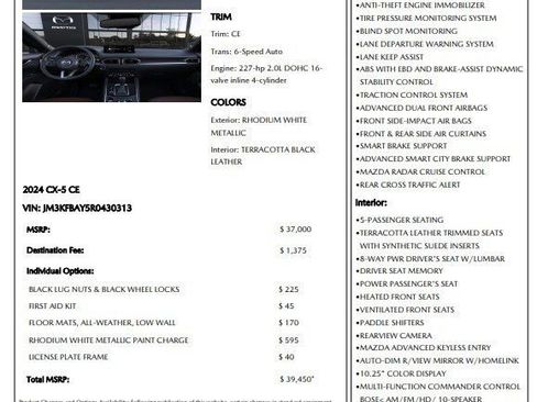 Used 2024 MAZDA CX-5 Carbon Edition image 40