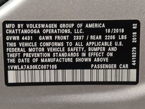Used 2019 Volkswagen Passat 2.0T Wolfsburg FWD image 33