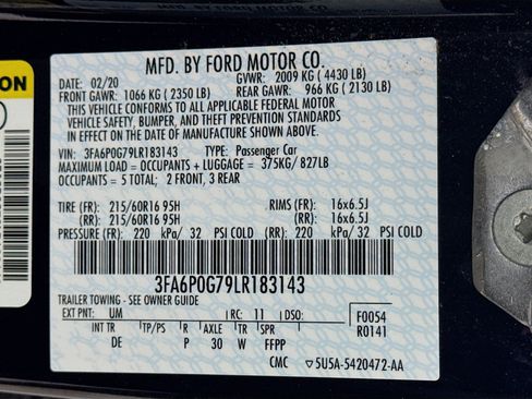 Used 2020 Ford Fusion S image 40