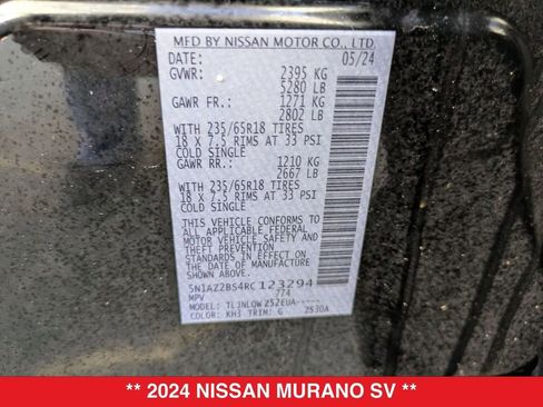 Certified 2024 Nissan Murano SV image 38
