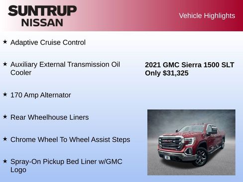 Used 2021 GMC Sierra 1500 SLT w/ SLT Premium Plus Package image 39