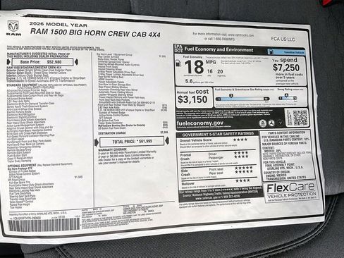 New 2026 RAM 1500 4x4 Crew Cab image 14